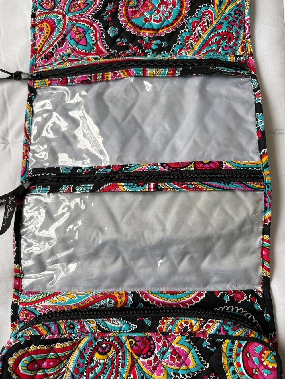 Vera Bradley Black Paisley Hanging Organizer Bag